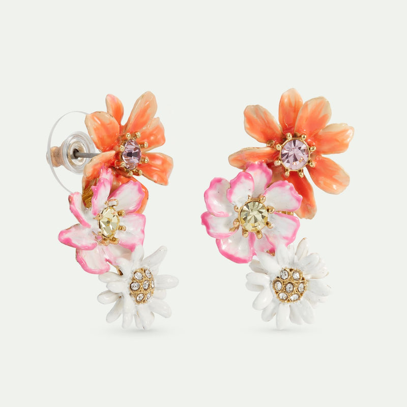 DAISY & ZINNIA FLOWER POST EARRINGS