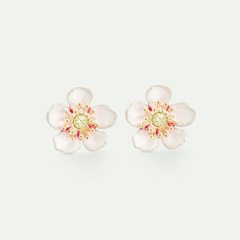 WHITE CHERRY BLOSSOM POST EARRINGS