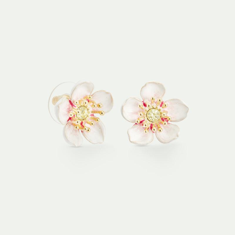 WHITE CHERRY BLOSSOM POST EARRINGS