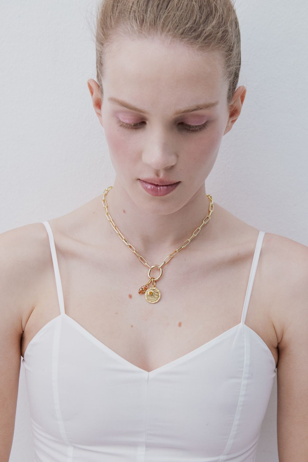 APRICOT ORANGE STONE PENDANT