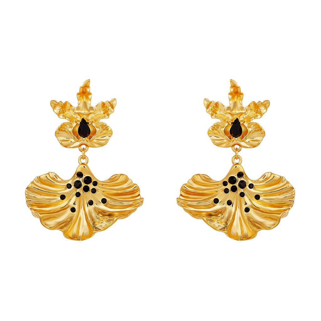 Gold Toscana Diamond Post Earrings