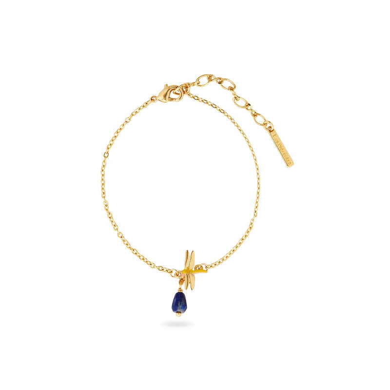 DRAGONFLY & LAPIS LAZULI THIN BRACELET