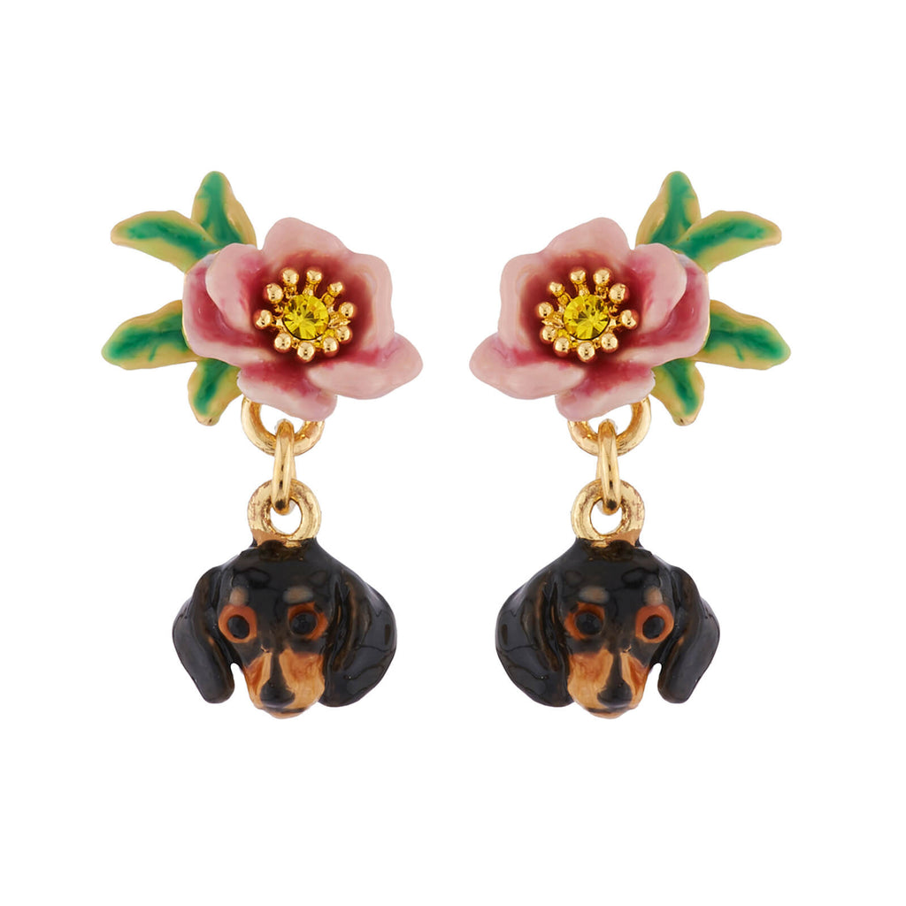 Dachshund top stud earrings